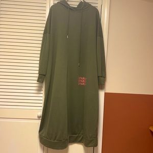 Shein drop shoulder hooded dress